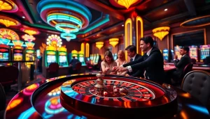 Experience the thrill of gambling at https://giaimanhacai.news/ with vibrant casino tables and eager players.