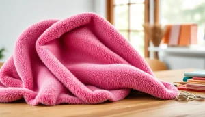 Voeg fleece toe aan je textielprojecten met een glanzende textuur en levendige kleuren.