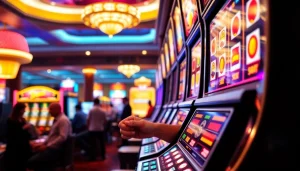 Menangkan slot bet 50 perak dengan suasana kasino yang meriah dan penuh warna.