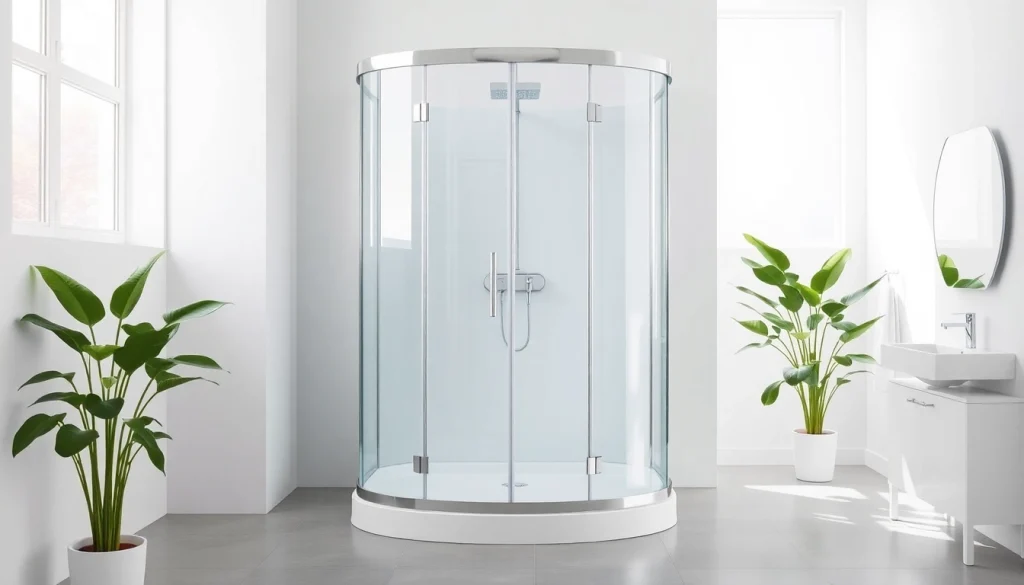 Bezaubernde duschkabine 90x90 komplett in modernem Badezimmer mit eleganten Glaspanelen.