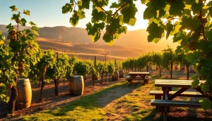 Enjoy beautiful wineries in Clarksburg with scenic vineyard views and inviting outdoor spaces.