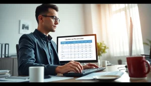 Consulting IPVA GO 2026 calendar on a computer, showcasing tax efficiency.