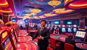 Engaging players at Haywin chính thức experiencing thrilling casino games in a luxurious setting.