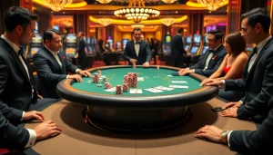 Experience a high-stakes SHBET poker game with vibrant chips and stylish cards.