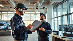 Instalación de CCTV por un técnico de una empresa de seguridad de confianza, que demuestra profesionalismo y tecnología avanzada.