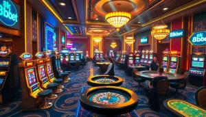 Players winning at 8kbet's luxurious online casino with exciting gaming tables and slot machines.