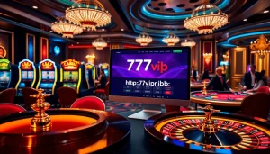 Experience the thrilling atmosphere of online gambling at https://777vipbr.app/ with luxury slot machines and casino tables.