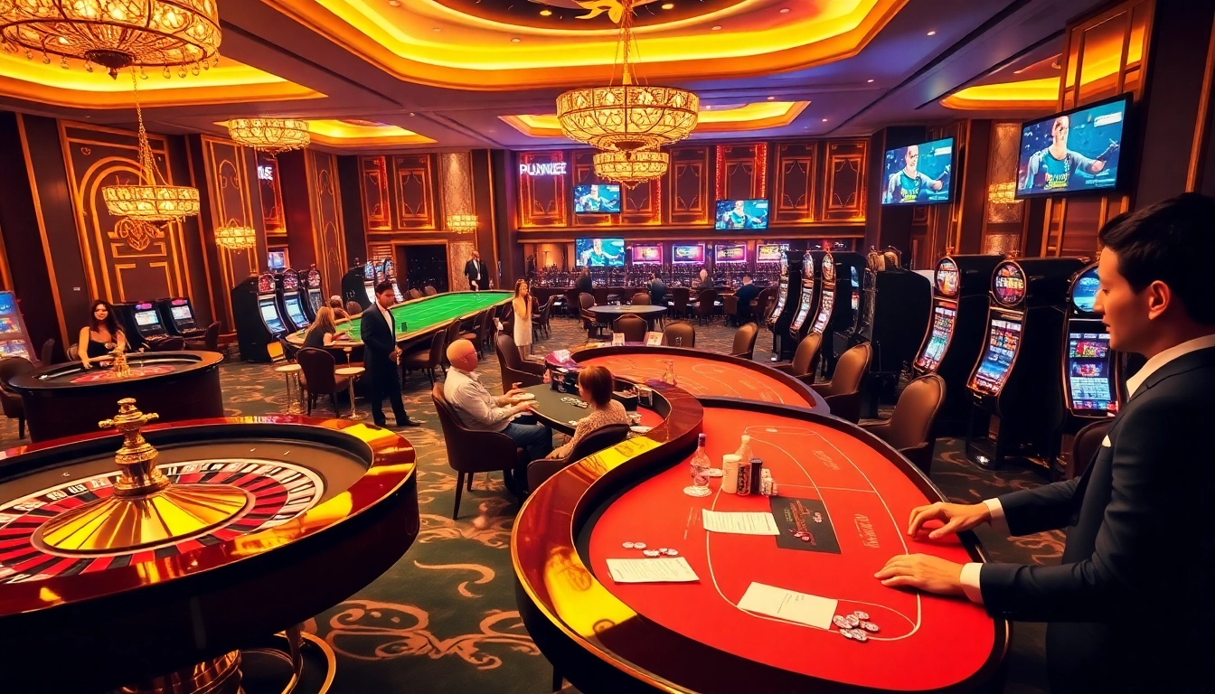 Experience thrilling gameplay at https://mm88.br.com/ with casino tables and vibrant gambling elements.