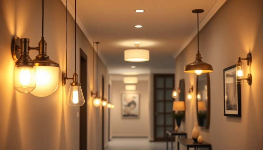 Illuminate your space with elegant light fixtures for hallway, blending style and warmth seamlessly.