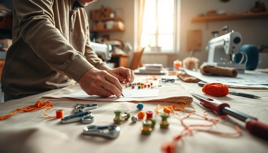 Katoenen canvasstof als basis voor creatieve projecten in een textielatelier.