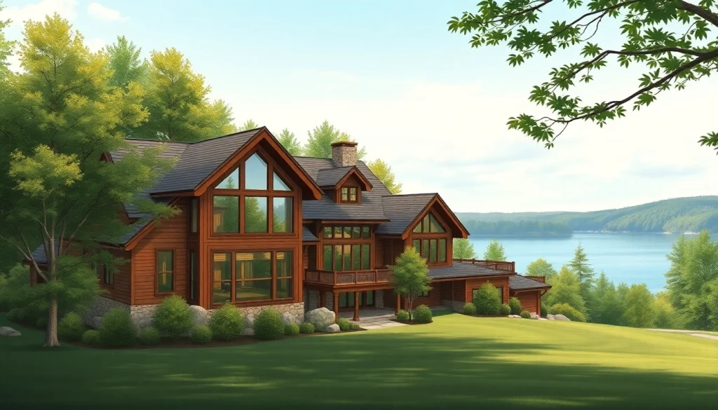 New England residential architect showcasing a modern home in a tranquil landscape